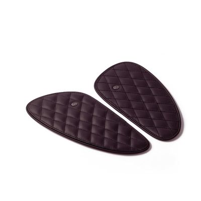 Trip Machine Company Genuine Leather Motorcycle Tank Pad  Handcrafted Crunch Leather Tank Protector  Premium Aesthetic Upgrade for Motorcycles (Mini Leather Diamond Caffeine)