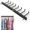 Scpantkend Ribbon Storage Organizers Rack Medal Hanger Display Wall Mount, Black 8 Hooks Awards Ribbons Rack, Home Gym Yoga Storage Organizer for Hanging Yoga Strap/Resistance Bands/Yoga Mat Bag view 1