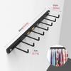 Scpantkend Ribbon Storage Organizers Rack Medal Hanger Display Wall Mount, Black 8 Hooks Awards Ribbons Rack, Home Gym Yoga Storage Organizer for Hanging Yoga Strap/Resistance Bands/Yoga Mat Bag view 3