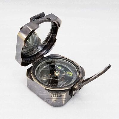 Brass Grade Compass - Pocket Survival Compass, Antique Replica by Kelvin & Hughes London 1917, for Nautical Lovers, Men & Women - Hiking, Camping, Navigation Tool