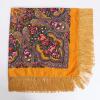 AUDME Oversized Women's Scarf Shawl Wrap Russian Babushka Traditional Retro Ukraine Style Printed tassels Square Scarfs51inx51in view 2