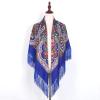 AUDME Oversized Women's Scarf Shawl Wrap Russian Babushka Traditional Retro Ukraine Style Printed tassels Square Scarfs51inx51in view 4