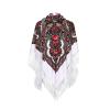 AUDME Oversized Women's Scarf Shawl Wrap Russian Babushka Traditional Retro Ukraine Style Printed tassels Square Scarfs51inx51in view 1