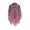 AUDME Oversized Women's Scarf Shawl Wrap Russian Babushka Traditional Retro Ukraine Style Printed tassels Square Scarfs51inx51in view 1
