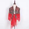 AUDME Oversized Women's Scarf Shawl Wrap Russian Babushka Traditional Retro Ukraine Style Printed tassels Square Scarfs51inx51in view 2