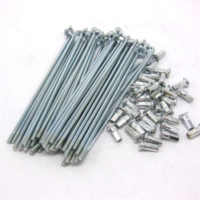 Electric Bicycle Silver Spokes 13G Diameter 2.2mm Length Spokes #45 Steel + Nipples 36pcs/lot (Color : 240 mm)