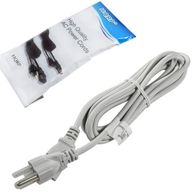 HQRP 10ft AC Power Cord fits Sportsart 805P 807P Elliptical, 6300 6310 6320 6320B T610 T611 TR33 Treadmill Sports-Art Mains Cable White, UL Listed