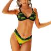 Adugen Origei Bikini Sets Jamaica Flag Women's Swimwear Cute Bathing Suit Ruched High Cut Swimsuit Summer M view 1
