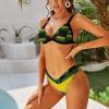 Adugen Origei Bikini Sets Jamaica Flag Women's Swimwear Cute Bathing Suit Ruched High Cut Swimsuit Summer M view 3