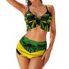 Adugen Origei Jamaica Flag Women's Bikini Swimming Costume Triangle Bathing Swimsuit Beach Party XL view 1