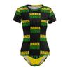 Adugen Origei Jamaica Flag Women's One-Piece Swimsuit Triangle Bathing Swimsuit Beach Party XL view 1