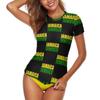Adugen Origei Jamaica Flag Women's One-Piece Swimsuit Triangle Bathing Swimsuit Beach Party XL view 4