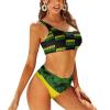 Adugen Origei Bikini Jamaica Flag Bathing Suit Women's Swimwear Bikini Swimming Costume Tummy Control Swimsuits M view 1