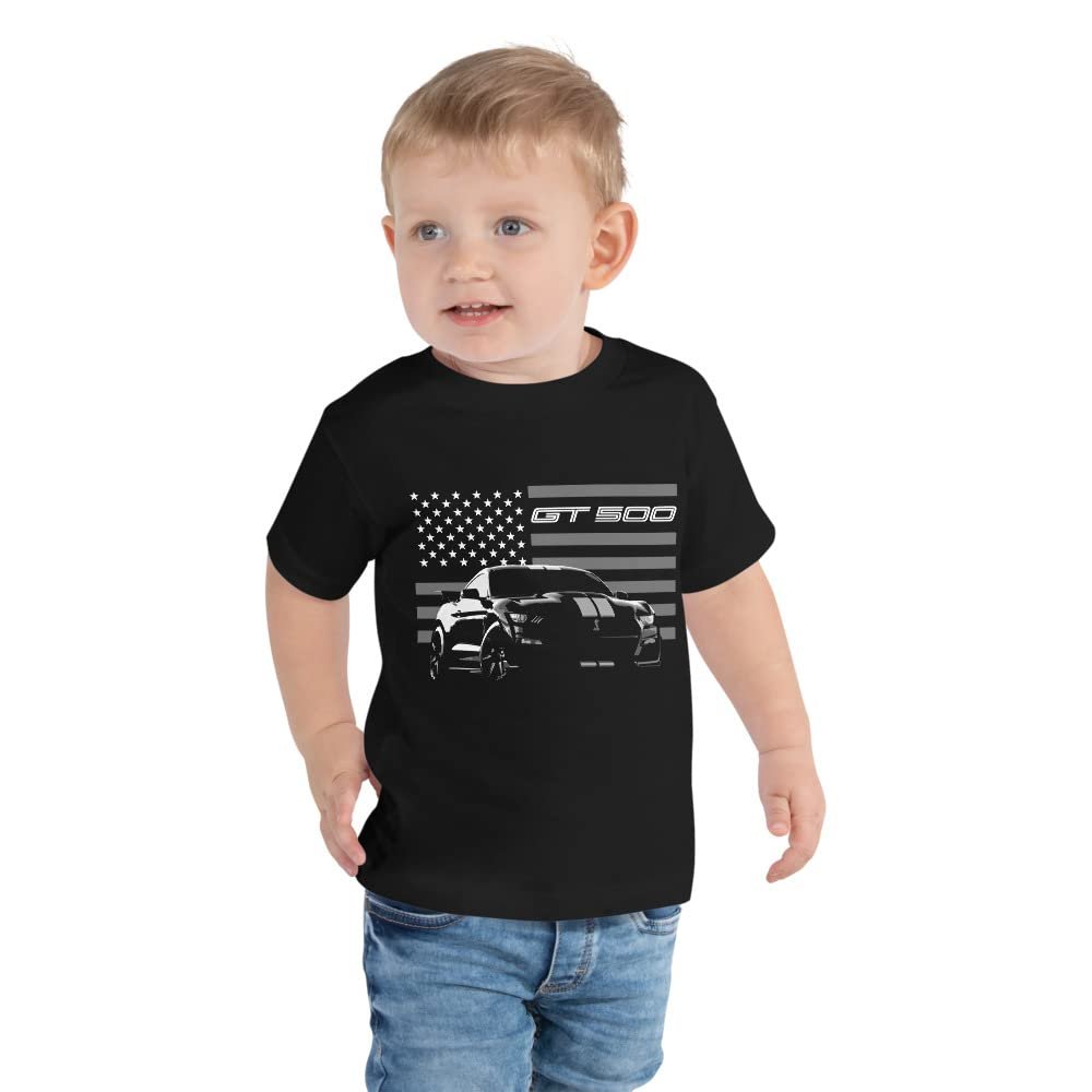 2020 Mustang GT500 Stang Driver Custom Car Club Toddler Short Sleeve Tee Black