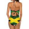 Adugen Origei Bikini Jamaica Flag Bathing Suit Women's Swimwear One-Piece Swimsuit Tummy Control Swimsuits 2XL view 4