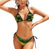 Adugen Origei Jamaica Flag Women's Bikini Swimming Costume Triangle Bathing Swimsuit Beach Party XS view 1