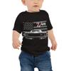 Vintage Chevy Camaro Z/28 1st Gen Z28 Muscle Car Club Baby Jersey Short Sleeve Tee Black view 1