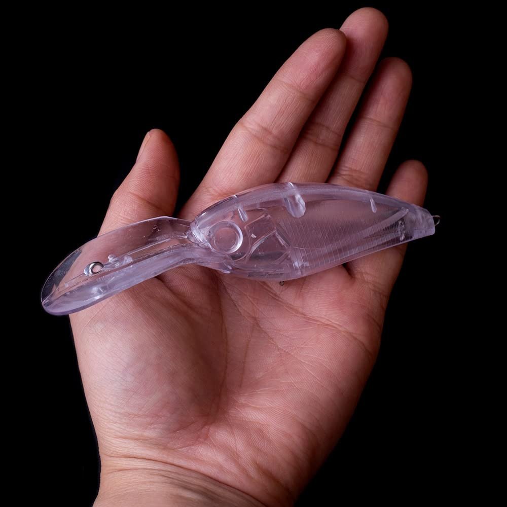 HUFFA 10PCS / LOT 11.5CM 21G Unpainted Crankbait Floating Saltwater Deep Bill Wobblers Fishing Lures Blanks for Crank Bait DIY