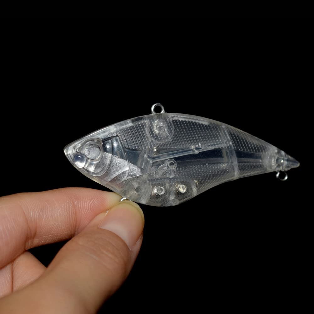 HUFFA 15PCS / Lot Unpainted VIB Fishing Lures Vibration 7cm 13.6g Sinking Bass Lipless Crankbait for DIY Hard Plastic Wobbler