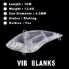 HUFFA 15PCS / Lot Unpainted VIB Fishing Lures Vibration 7cm 13.6g Sinking Bass Lipless Crankbait for DIY Hard Plastic Wobbler view 2