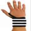 Wrist WRAP 16 INCHES - Weightlifting & Powerlifting Wrist Protection WRAP Heavy Strength ELASTTIC Black with Three White Lanes view 3