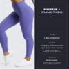 Aoxjox High Waisted Workout Leggings for Women Trinity Yoga Pants 26.5" (Violet, XX-Large) view 2