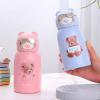Kids Bear Insulated Bottle - Vacuum Insulated Hot Or Cold Teddy Bear Water Bottle, Drinking Spout With Straw, Cute Design Bear Water Bottle - Perfect For Staying Hydr) ated On The Go (Pink) view 2