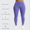 Aoxjox High Waisted Workout Leggings for Women Trinity Yoga Pants 26.5" (Violet, X-Large) view 4