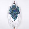 AUDME Women's Shawl Oversized Scarf Wrap Russian Babushka Traditional Retro Ukraine Printed tassels Square Scarfs61inx61in view 2