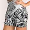 Zebra Pattern Women's Skort High Waisted A-line Short Skirt Double Layer Sport Golf Skirts Workwear S view 3