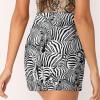 Zebra Pattern Women's Skort High Waisted A-line Short Skirt Double Layer Sport Golf Skirts Workwear S view 4