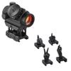 GOTICAL Finger Sight Set, Fixed Backup Front and Rear BUIS Set, Fit Picatinny Rail and Weaver (2 Sets of Finger Set) (4Pcs/Set Finger Thumb & Sight) view 1