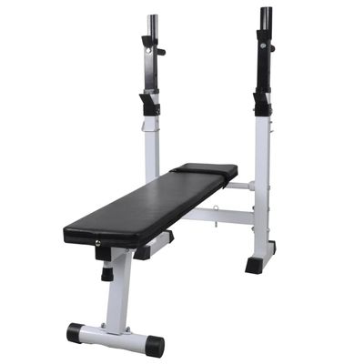 loibinfen Fitness Workout Bench Straight Weight Bench, Strength Training Bench for Full Body Workout,Fitness Barbell Rack and Weight Bench for Home Gym (Style I)