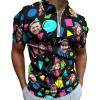 Custom Polo Shirt for Men Personalized Text Photo Logo Short Sleeve with All Over Print view 1