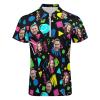 Custom Polo Shirt for Men Personalized Text Photo Logo Short Sleeve with All Over Print view 2
