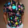 Custom Polo Shirt for Men Personalized Text Photo Logo Short Sleeve with All Over Print view 4