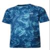 Willit Men's Rashguard Swim Shirt Short Sleeve UPF 50+ Sun Protection SPF Quick Dry Water Shirt Blue Wave XL view 1