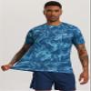 Willit Men's Rashguard Swim Shirt Short Sleeve UPF 50+ Sun Protection SPF Quick Dry Water Shirt Blue Wave XL view 2