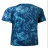 Willit Men's Rashguard Swim Shirt Short Sleeve UPF 50+ Sun Protection SPF Quick Dry Water Shirt Blue Wave XL view 3