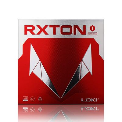 AFLICT Loki RXTON 1 Table Tennis Rubber Sheet, 2.1mm Professional ITTF Approved Sticky Ping Pong Racket Rubber, Hard Cake Sponge for Quick Attack Offensive (Red)