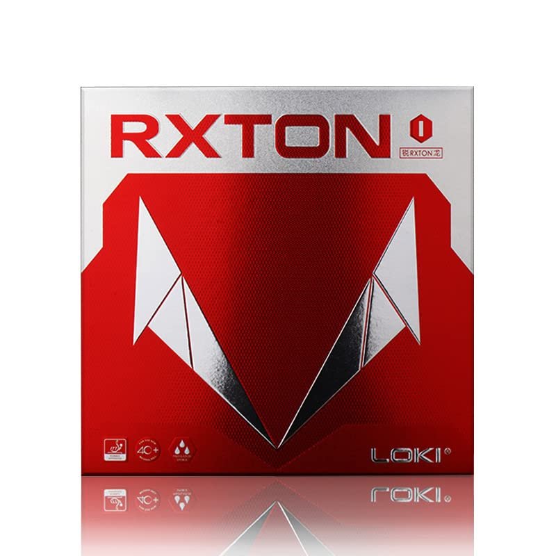 AFLICT Loki RXTON 1 Table Tennis Rubber Sheet, 2.1mm Professional ITTF Approved Sticky Ping Pong Racket Rubber, Hard Cake Sponge for Quick Attack Offensive (Red)