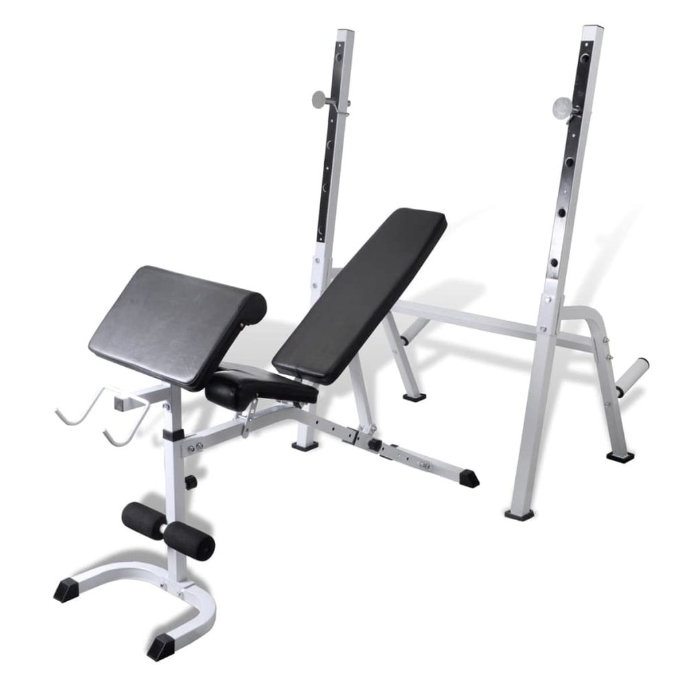 loibinfen Multi-Exercise Workout Bench, Health & Fitness Weight Bench for Heavy Duty Workouts, Exercise, Strength Training, Lifting and Home Gyms (Style G)