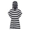 Regatta Childrens/Kids Bernessa Striped Towelling Poncho (7-8 Years) (Navy) view 1