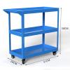 WIGING Home Gym Storage Rack, Iron Yoga Mat Storage Racks, Loadable Weight: 120kg, Easy to Assemble Personal Training Gadget Storage Rack with Wheels (Color : Blue) view 2
