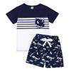 18-24 Month Boy Clothes Summer Outfits Baby Boy Dinosaur Short Sleeve T-Shirt & Shorts Set, Blue Dinosaur Set 18-24M/80cm view 1