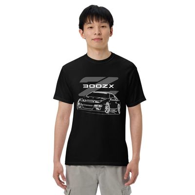 300ZX Fairlady Z JDM Tuner Z32 Custom Japanese Car Club Mens Garment-Dyed Heavyweight t-Shirt Black