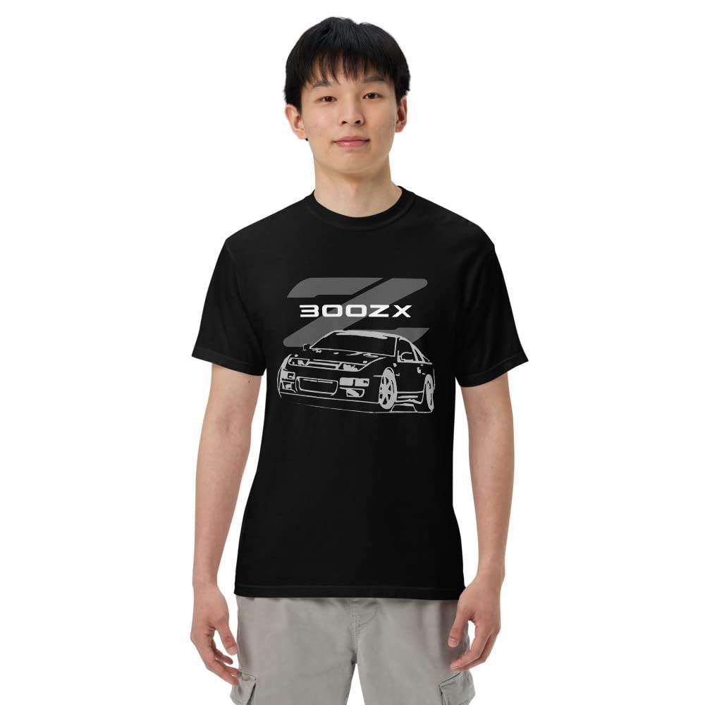 300ZX Fairlady Z JDM Tuner Z32 Custom Japanese Car Club Mens Garment-Dyed Heavyweight t-Shirt Black