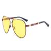WIRUN Night Vision Driving Glasses, Polarized UV400 Aviator Sunglasses Rain Safety Eyewear for Men Women Fishing Golf Driving (RedGolden) view 1