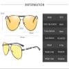 WIRUN Night Vision Driving Glasses, Polarized UV400 Aviator Sunglasses Rain Safety Eyewear for Men Women Fishing Golf Driving (RedGolden) view 2