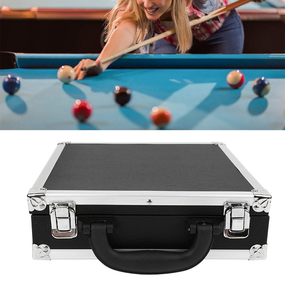 Qiilu 1 x Billiard Balls Storage Box Snooker Billiard Balls Storage Box Pool Carrying Case Accessory with Carry Handle